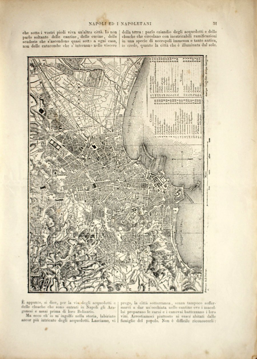 Pianta di Napoli. Stampa 1863 | Immagine principale