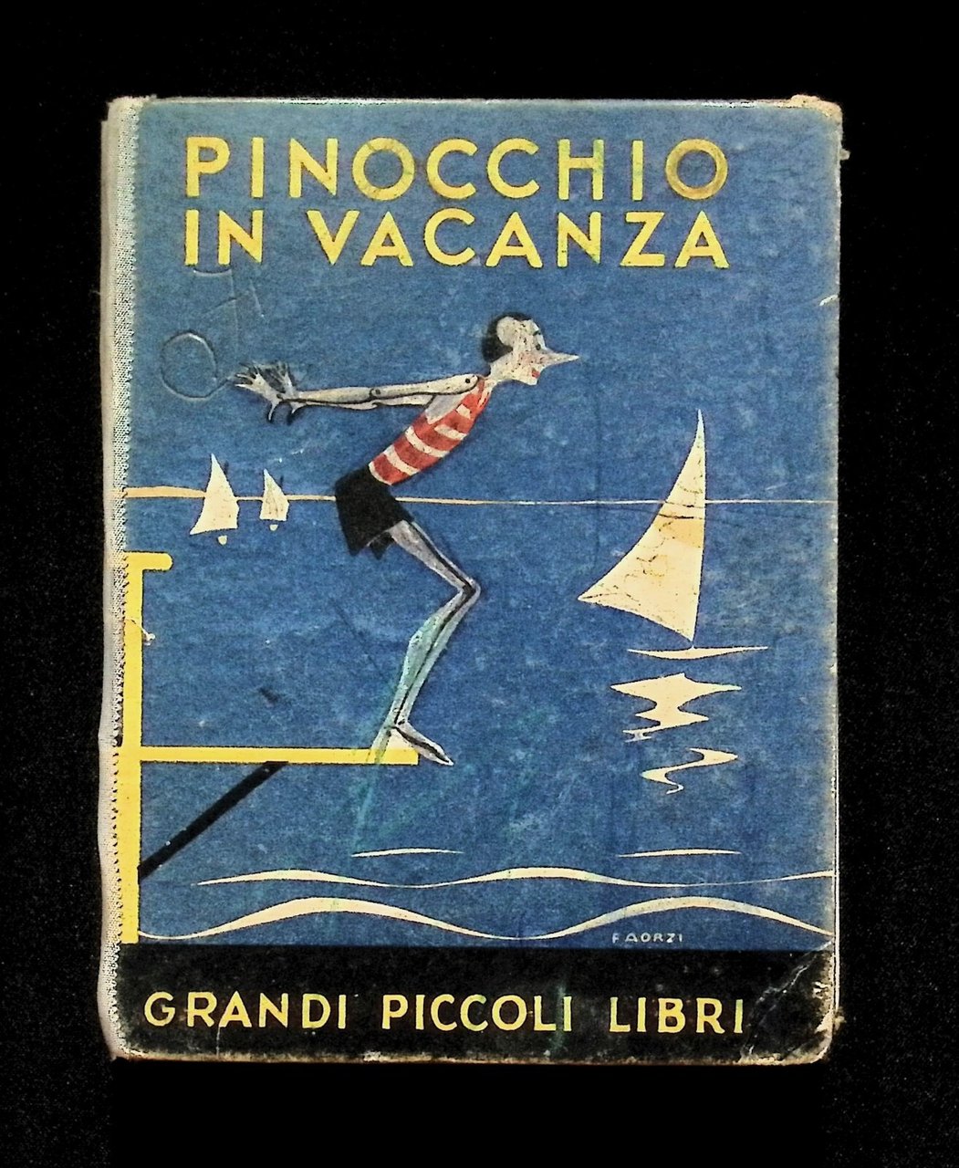 Pinocchio in Vacanza Libro Illustrato Faorzi Salani 1936 Raro