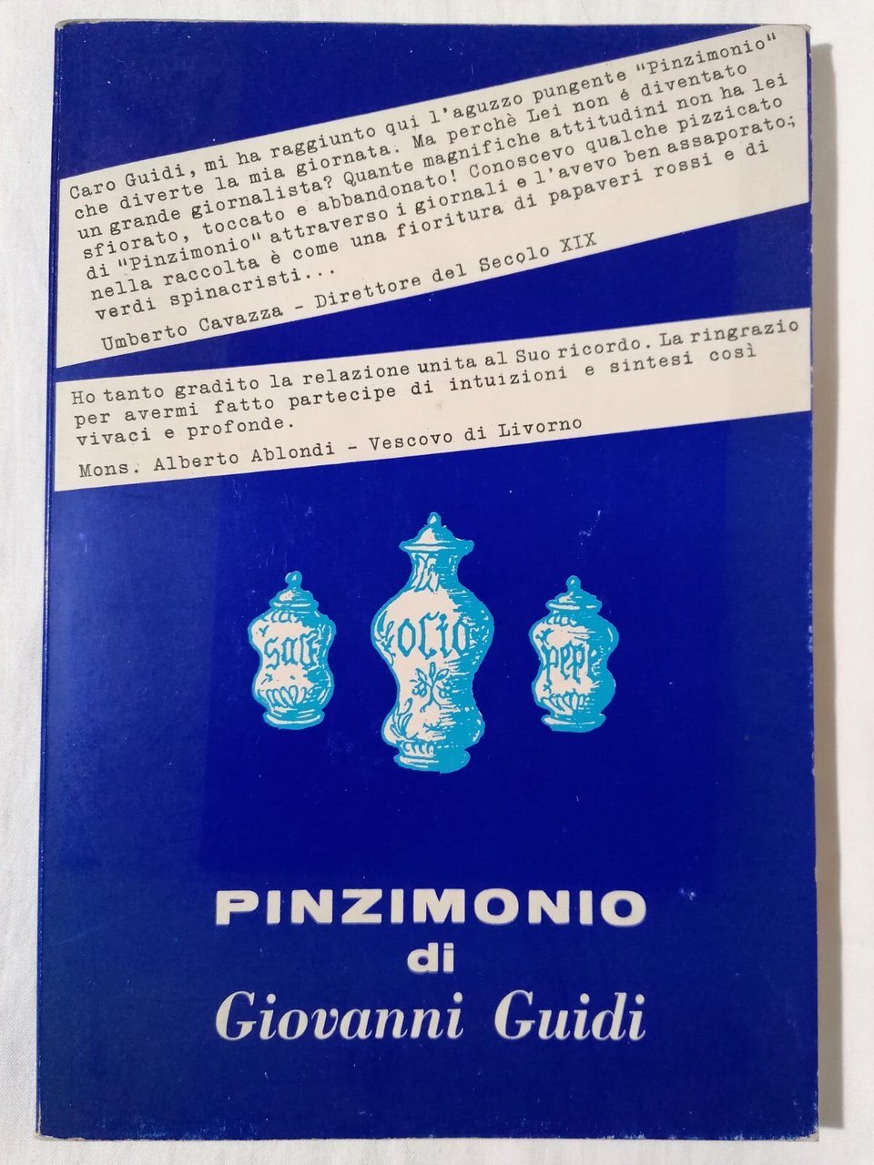 Pinzimonio Libro Giovanni Guidi Aforismi Scritti Sparsi Giornalista Sanremese 75
