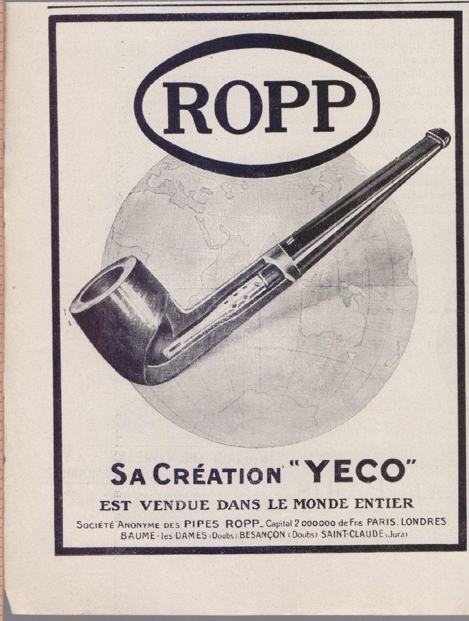 Pipes Ropp. Advertising 1925 | Immagine principale