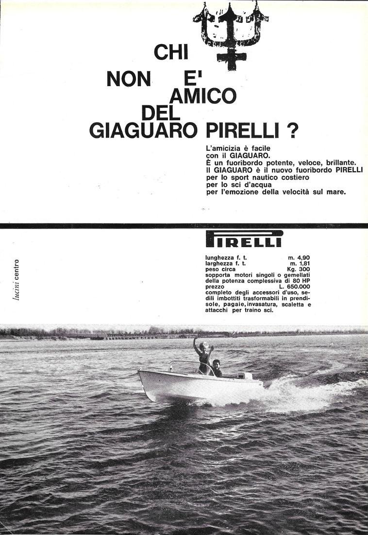 Pirelli Giaguaro. Advertising 1961 | Immagine principale