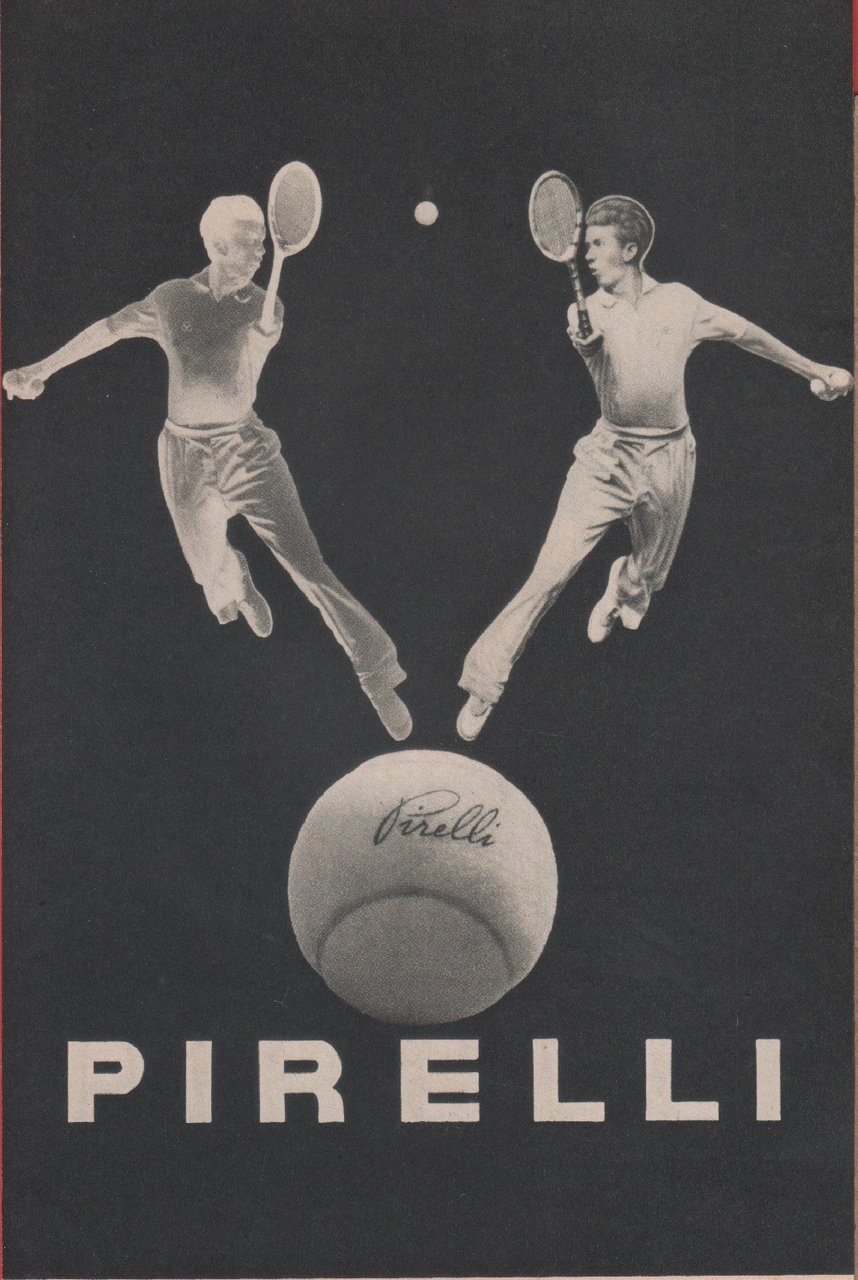 Pirelli palle da tennis. Advertising 1948 | Immagine principale