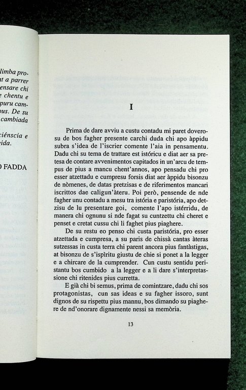 Pissighende Su Tempus Benidore Storia Fantastica della Sardegna Dialetto Sardo