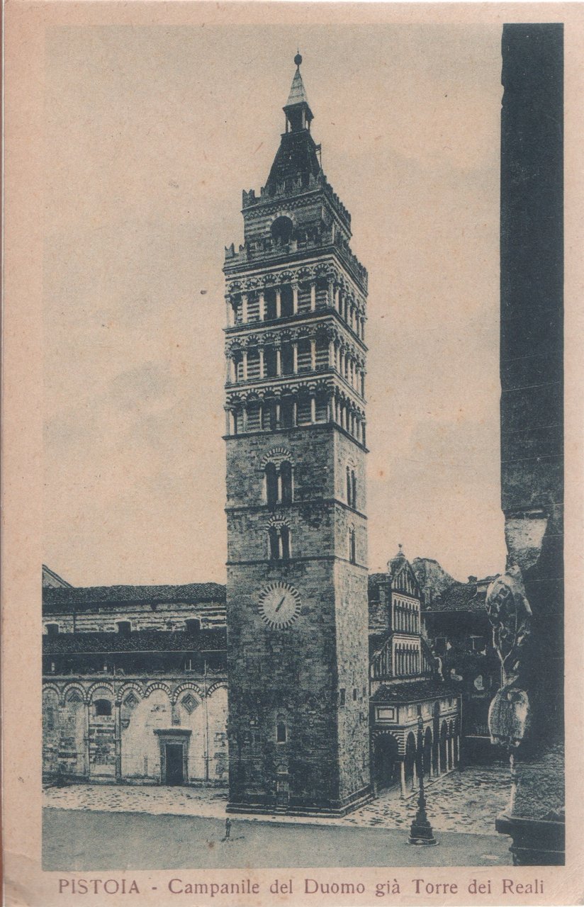Pistoia. Campanile del Duomo già Torre dei Reali. Viaggiata 1921 | Immagine principale