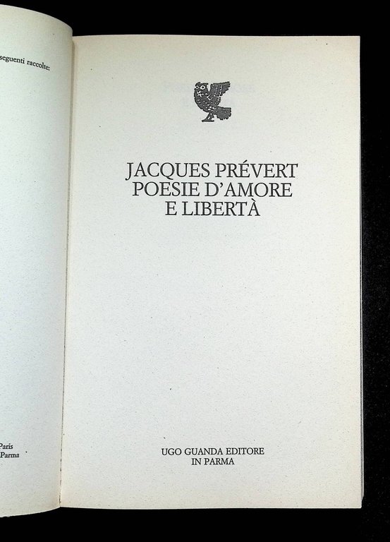 Poesie d'amore e libertà. Testo francese a fronte
