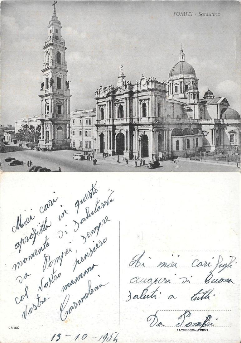 Pompei. Santuario. Ed. Alterocca. Datata 1954 | Immagine principale