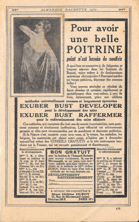 Pour avoir une belle poitrine point n'est besoin de souffrir. …