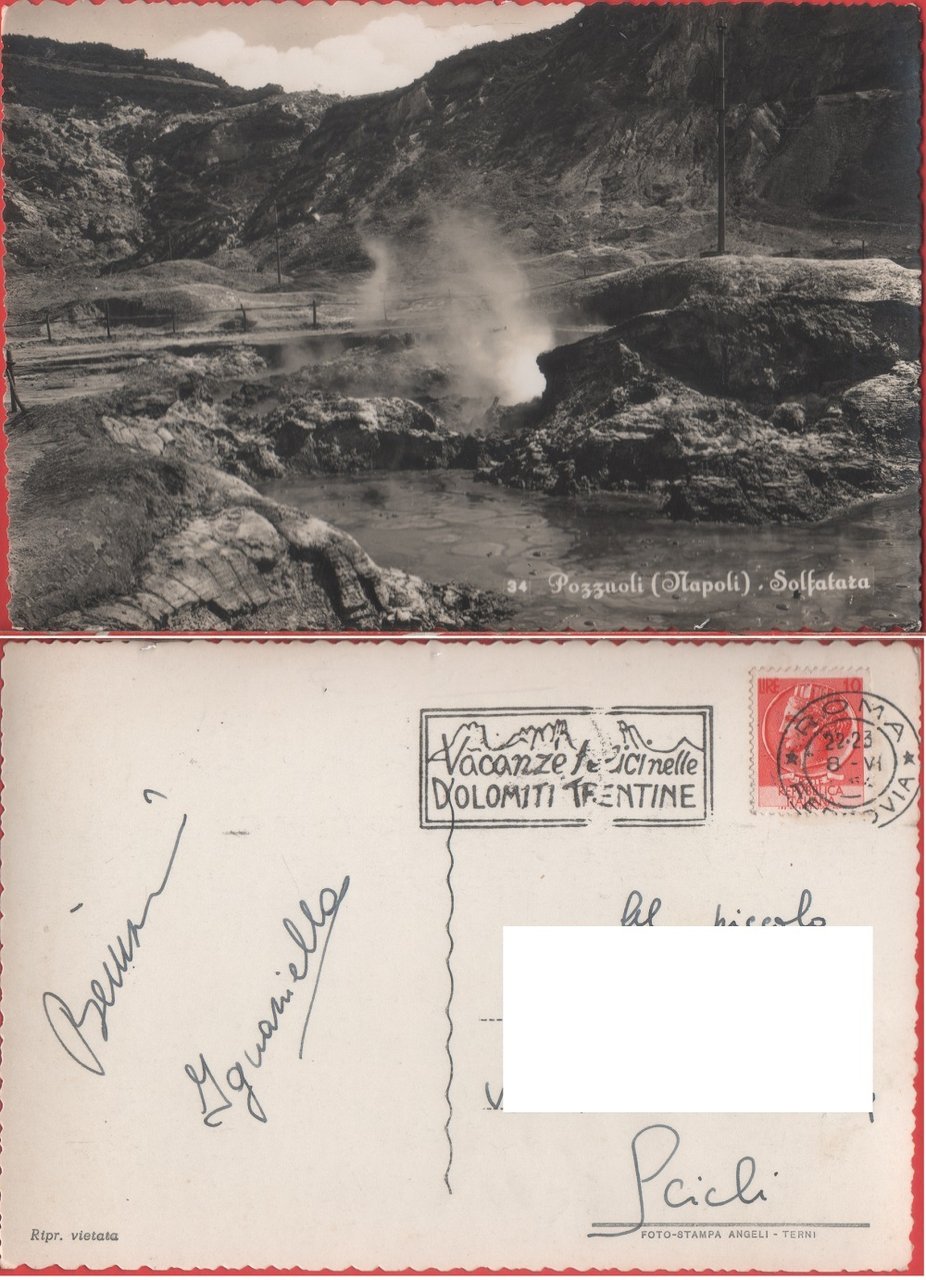 Pozzuoli (NA). Solfatara. Viaggiata 1954 | Immagine principale