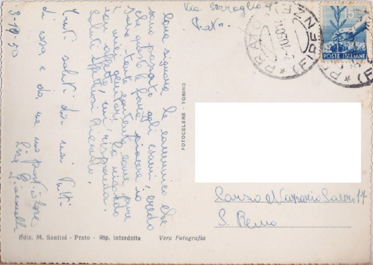 Prato. La Cattedrale. Viaggiata 1950 | Immagine Gallery 2