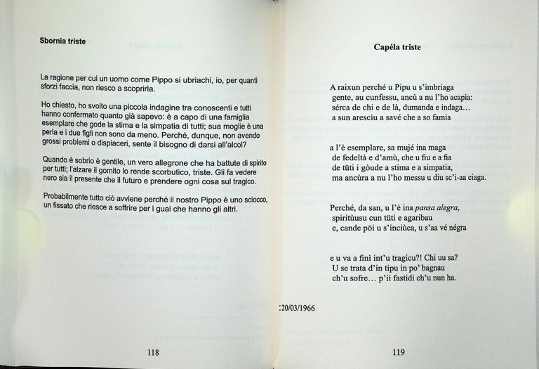 Premiato Sonettificio Sanremasco Libro D'Imporzano Poesie Dialetto Sanremasco