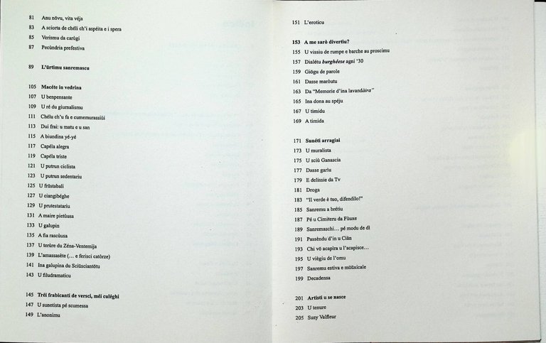 Premiato Sonettificio Sanremasco Libro D'Imporzano Poesie Dialetto Sanremasco