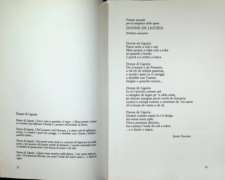 Premio Oleandro Camporosso Poesia Dialettale Ligure 1994 1995 Poesie Dialetto