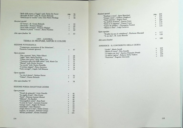 Premio Oleandro Camporosso Poesia Dialettale Ligure 1996 1997 Poesie Dialetto