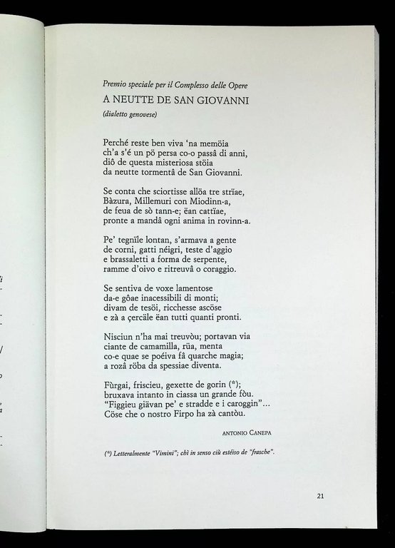 Premio Oleandro Camporosso Poesia Dialettale Ligure 1996 1997 Poesie Dialetto