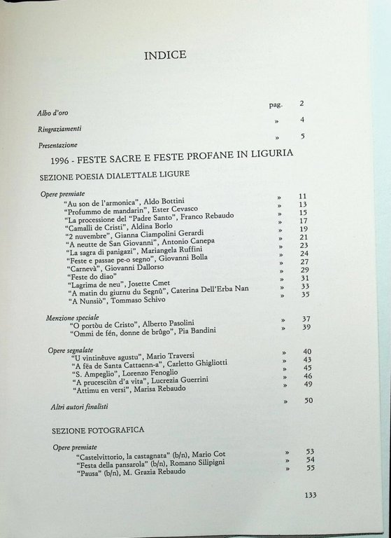 Premio Oleandro Camporosso Poesia Dialettale Ligure 1996 1997 Poesie Dialetto
