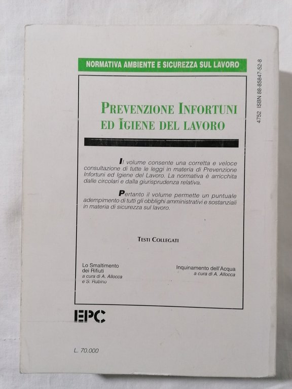 Prevenzione Infortuni ed Igiene del Lavoro - Libro Manuale Epc …