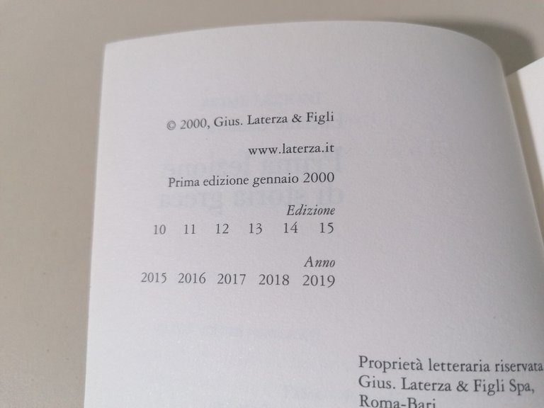 Prima Lezione di Storia Greca Libro Canfora Laterza 1 Edizione …
