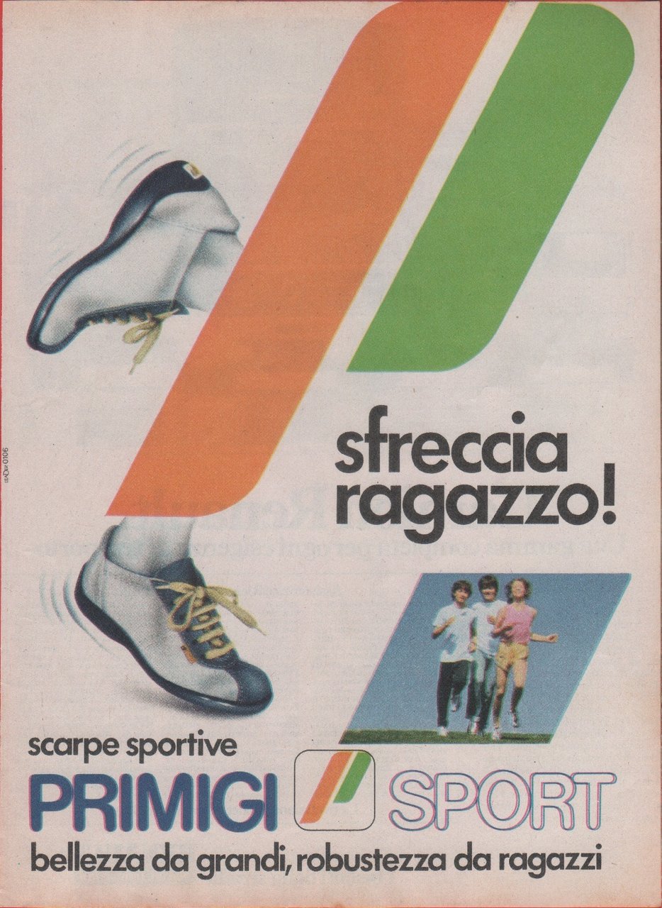 Primigi sport. Sfreccia ragazzo!. Advertising 1980 | Immagine principale