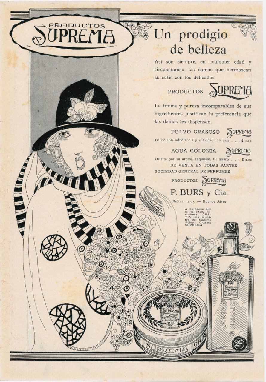 Productos Suprema. Un prodigio de belleza. Advertising 1922 | Immagine principale
