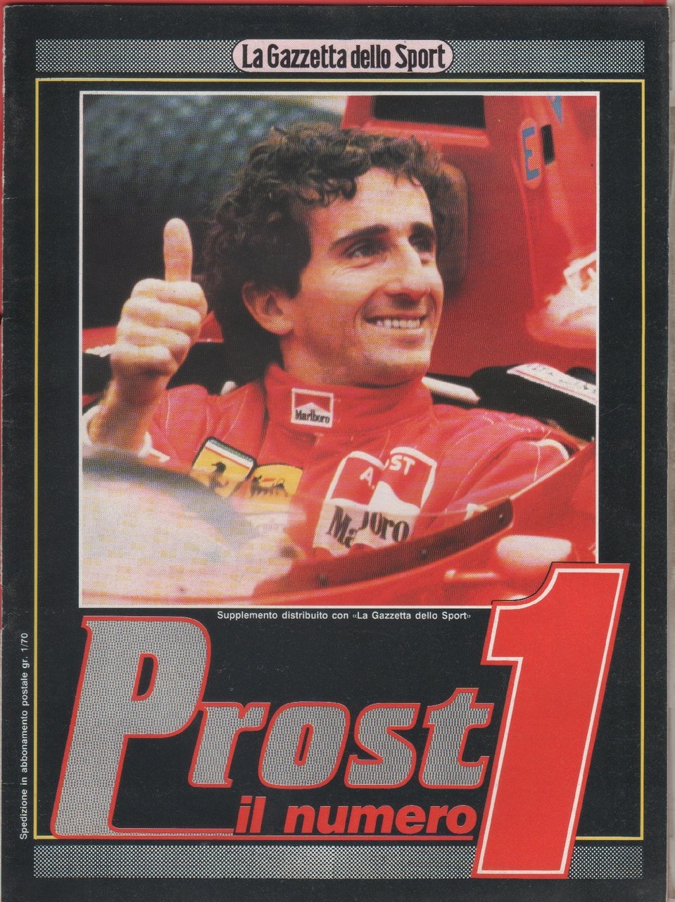 Prost, il numero 1. Suppl. Gazzetta dello Sport 27/02/1990 | Immagine principale