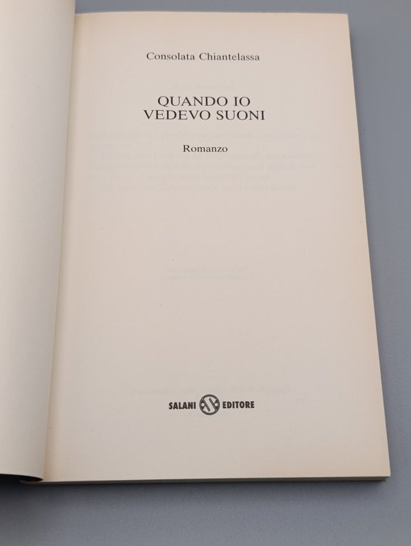 Quando io vedevo suoni