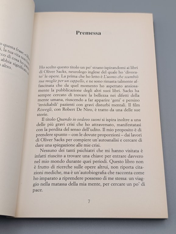 Quando io vedevo suoni