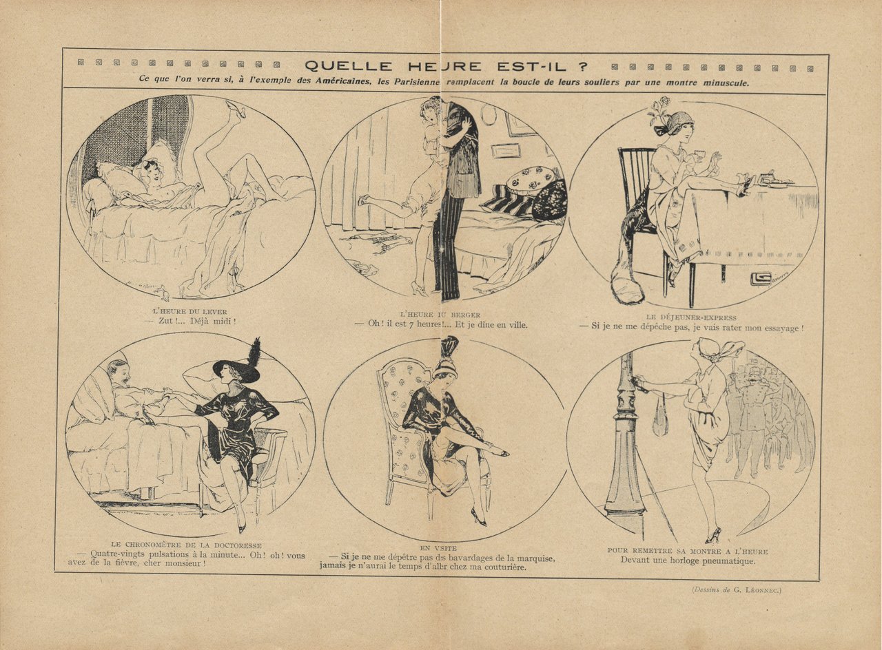 Quelle heure est-il?. (ill. G. Leonnec). Stampa 1913 | Immagine principale