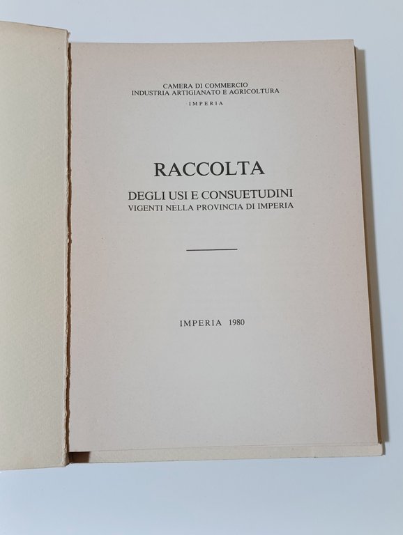 Raccolta degli usi e consuetudini vigenti nella provincia di Imperia | Immagine Gallery 5