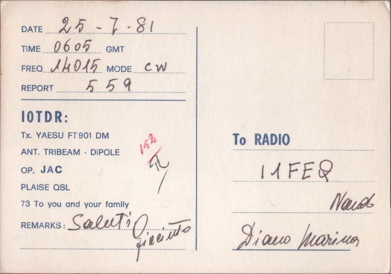 Radio Card. Roma 1981. IØTDR | Immagine Gallery 2