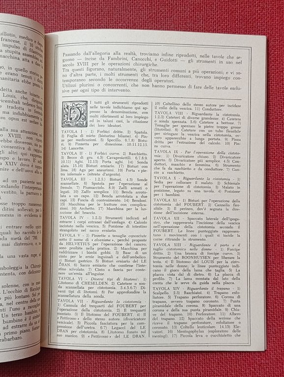 Ragguaglio degli strumenti chirurgici del secolo XVIII