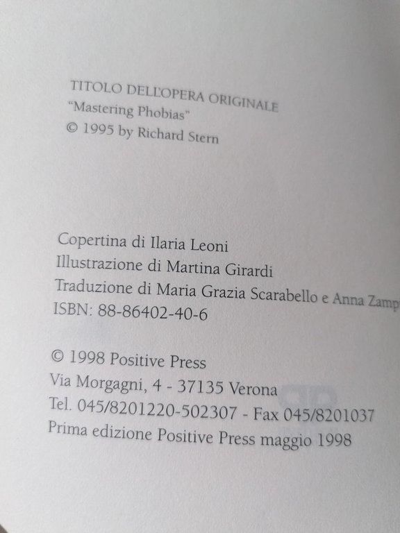 Ragni Aerei E Temporali Libro Stern Controllo Delle Fobie Irrazionali …