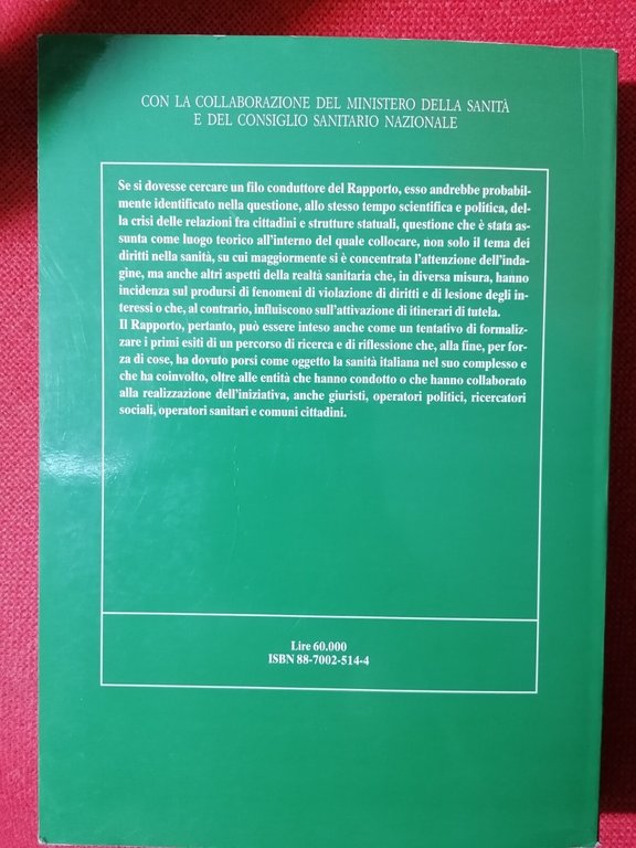 Rapporto sullo stato dei diritti dei cittadini nel Servizio sanitario …