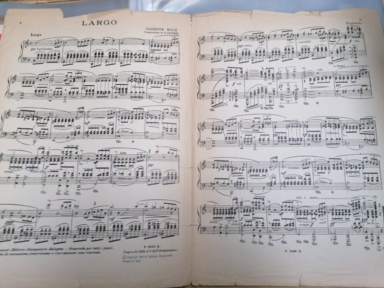 RARO Giuseppe MULÈ - Largo - Spartito per pianoforte Ed. …