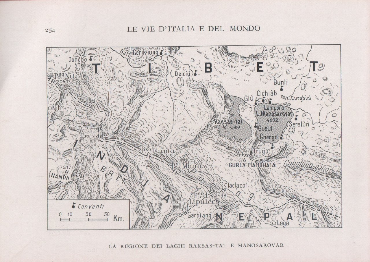 Regione dei laghi Raksas-tal e Manosatovar (Tibet). Immagine 1937 | Immagine principale