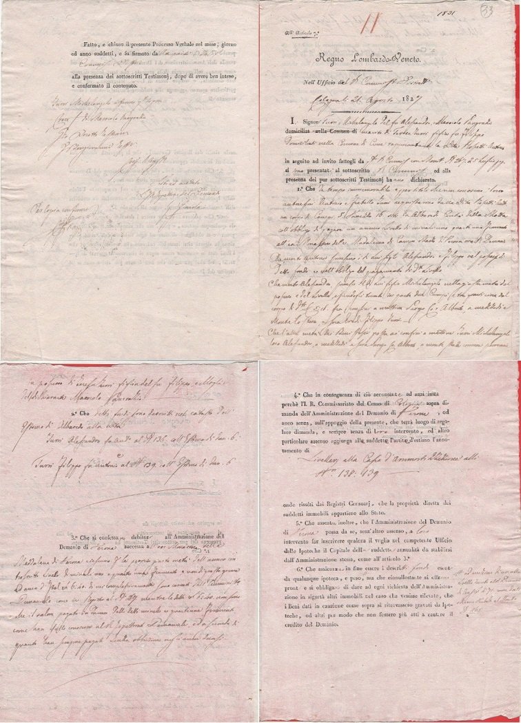 Regno Lombardo-Veneto. Ufficio Demanio. Cologna (VR) 1827 | Immagine principale