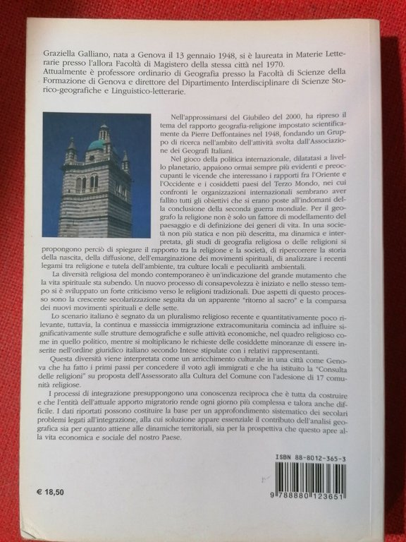Religioni e Immigrazioni Una lettura geografica Libro Graziella Galliano