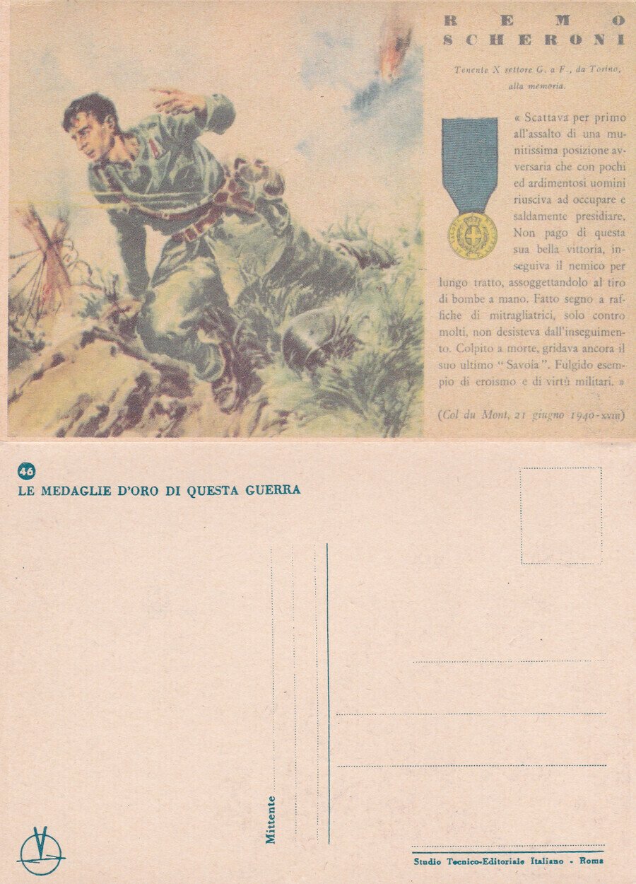 Remo Scheroni. Le Medaglie d'oro di questa Guerra. Non viaggiata | Immagine principale