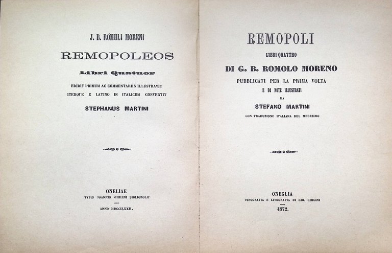 Remopoli Ossia La Città di Sanremo Poema Latino Romolo Moreno … | Immagine Gallery 3