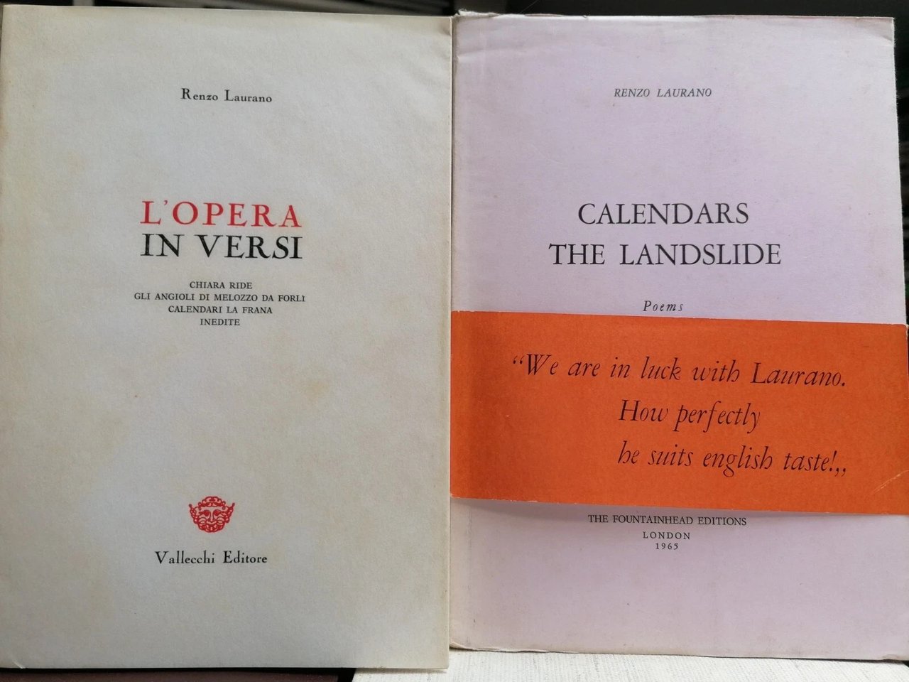 Renzo Laurano Lotto 2 Libri L'Opera In Versi Calendars The …