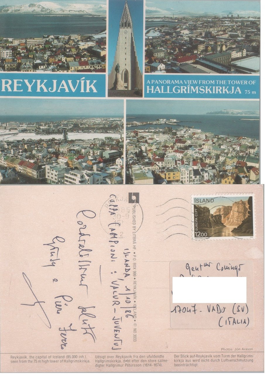 Reykjavik. Vedute. Viaggiata 1986 | Immagine principale