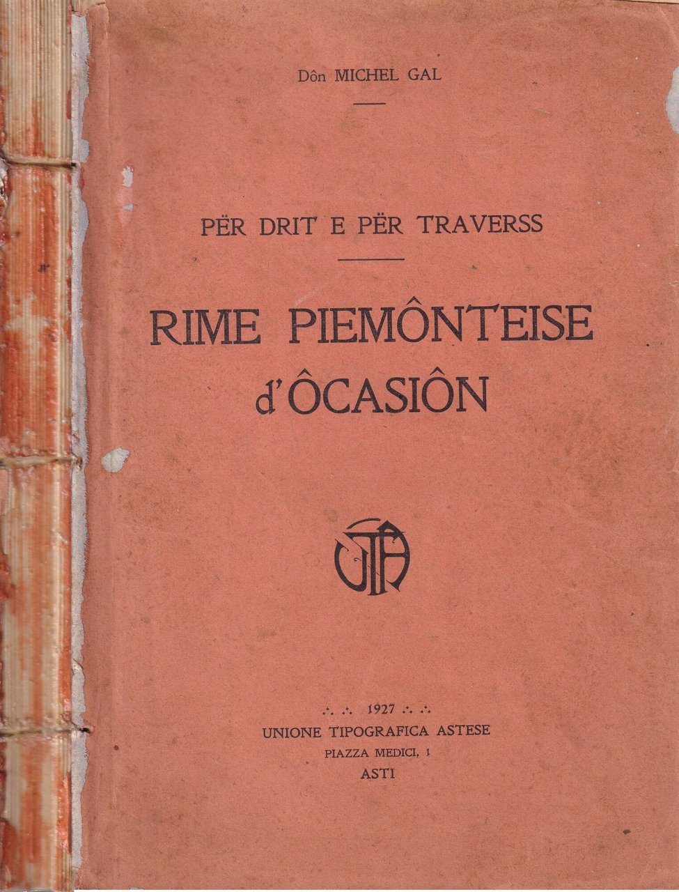 Rime Piemonteise d'Ocasion. Per drit e per traverss