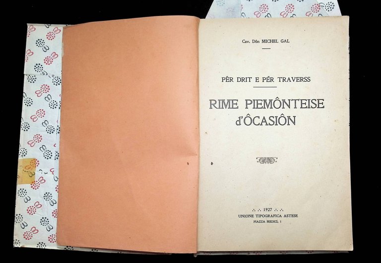 Rime Piemonteise d'Ocasion. Per drit e per traverss