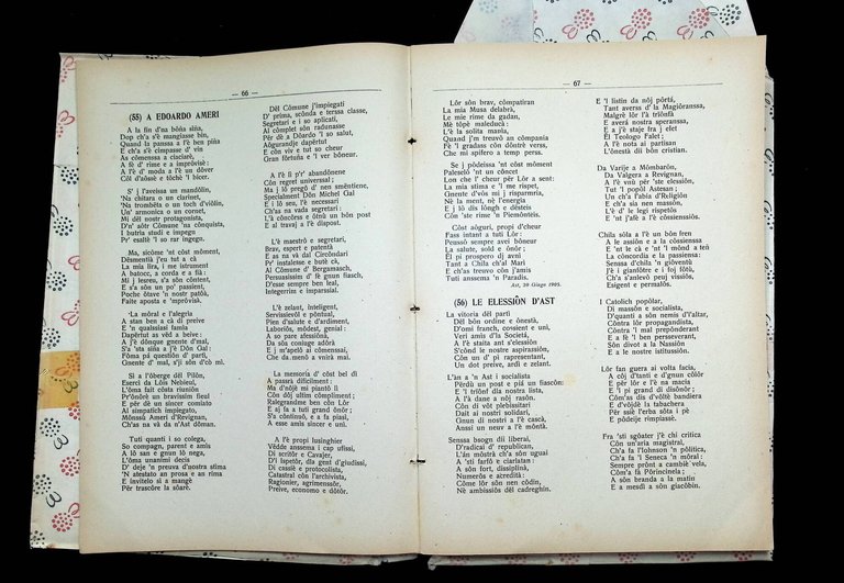 Rime Piemonteise d'Ocasion. Per drit e per traverss