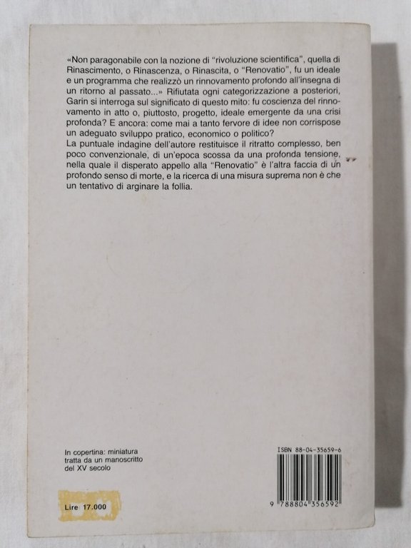 Rinascite e Rivoluzioni Libro Eugenio Garin Movimenti culturali 1^ edizione …