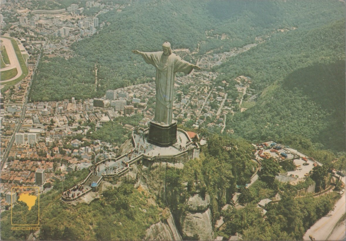 Rio de Janeiro. Vista aerea, Cristo Redentor. Viaggiata 1988 | Immagine principale