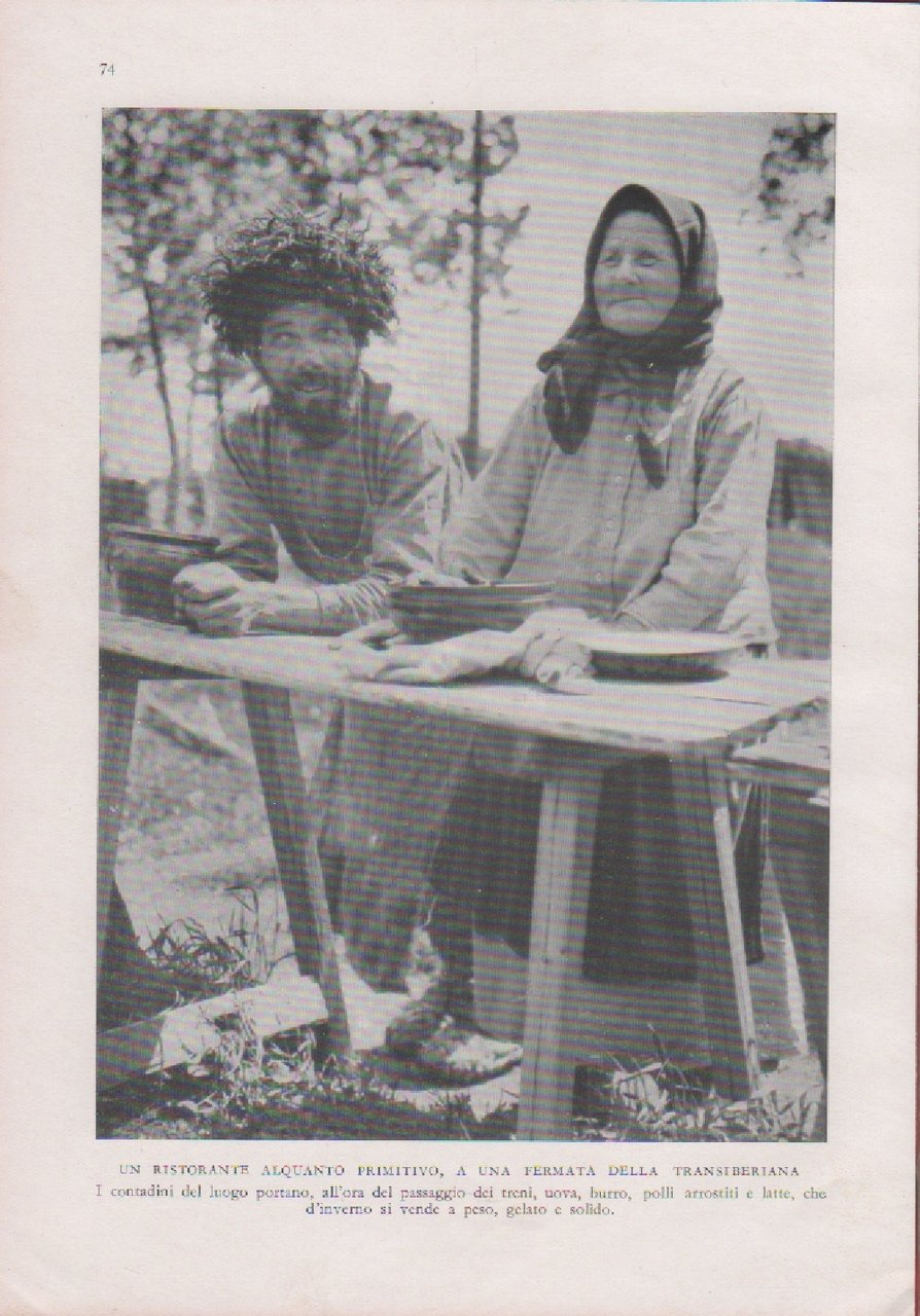 Ristorante alquanto primitivo a una fermata della Transiberiana. Immagine 1937 | Immagine principale