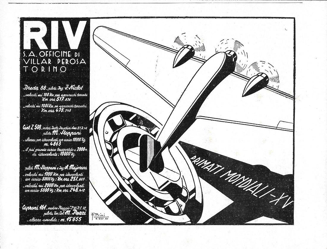 RIV. 15 primati mondiali. Advertising 1942 | Immagine principale