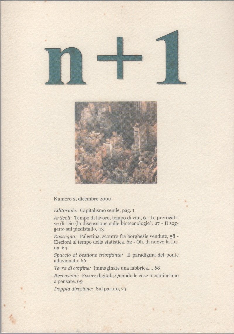 Rivista n+1. N. 2 dicembre 2000 | Immagine principale
