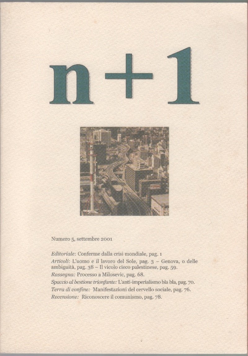 Rivista n+1. N.5 settembre 2001 | Immagine principale