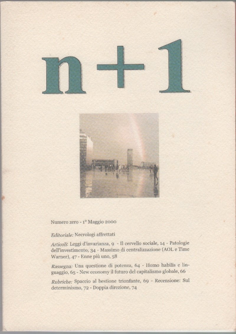 Rivista n+1. Numero zero, maggio 2000 | Immagine principale